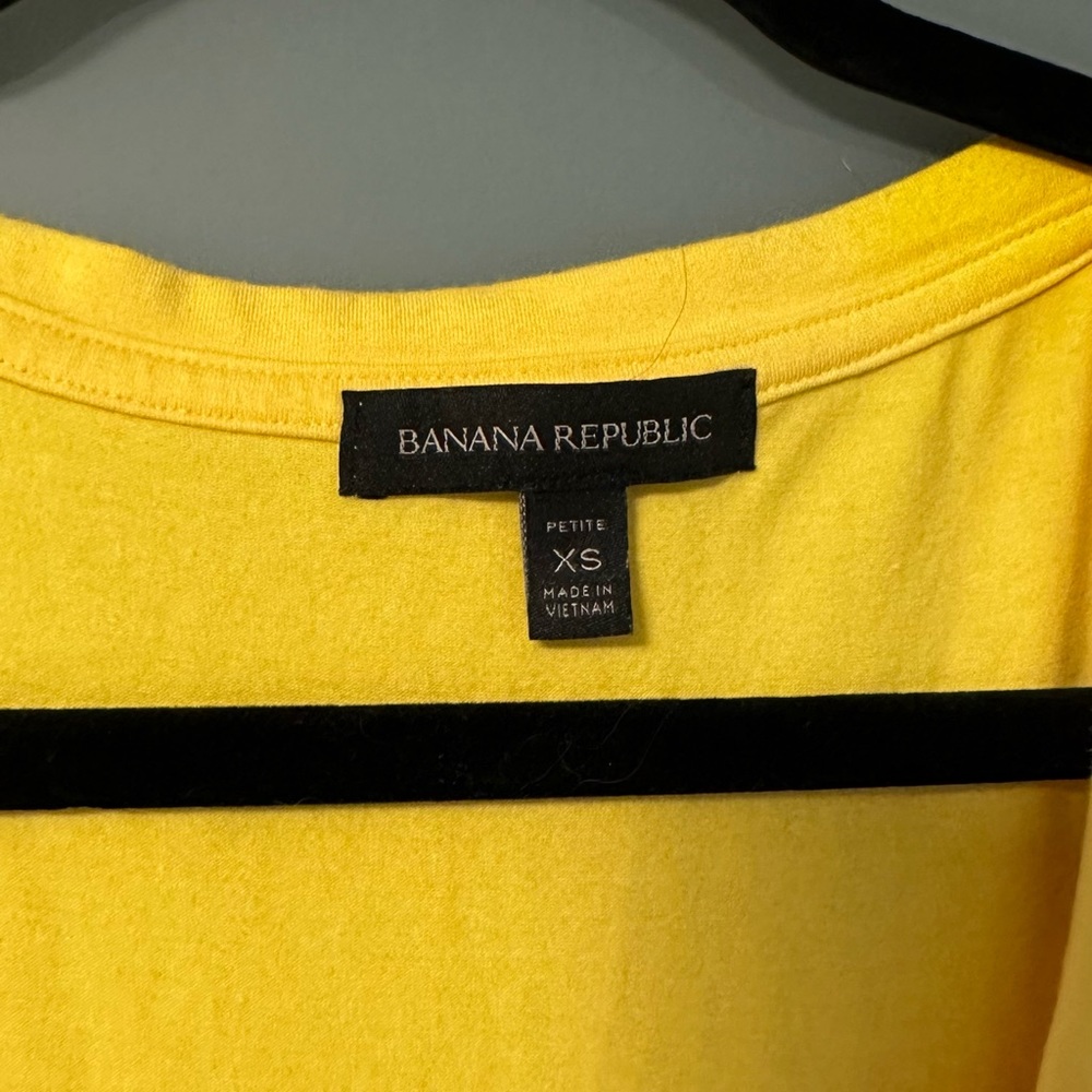 Banana Republic Tiered Bright Yellow Maxi Dress Size XS Petite - Picture 6 of 7